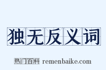 独无反义词是什么意思的图片